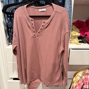 TALULAH Pink Long Sleeve Relaxed Tee